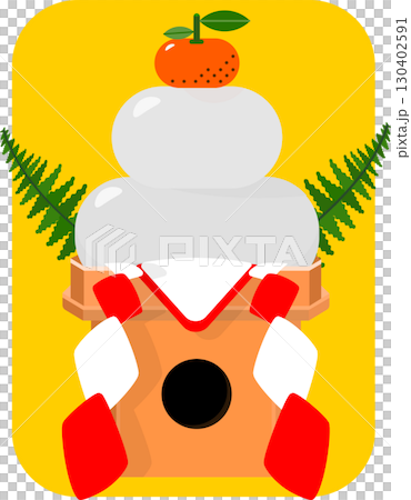 正月飾りの三方と鏡餅 正月飾りの三方と鏡餅 130402591