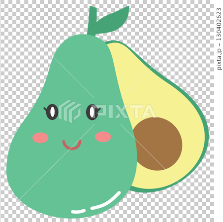 cute and minimal cartoon avocado smiling face cute and minimal cartoon avocado smiling face 130402623