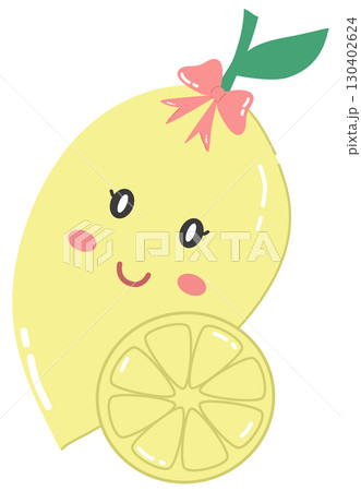 cute and minimal cartoon lemon smiling face cute and minimal cartoon lemon smiling face 130402624
