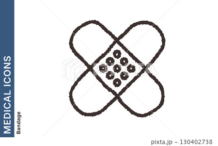 包帯のシンプルな医療アイコン 130402738