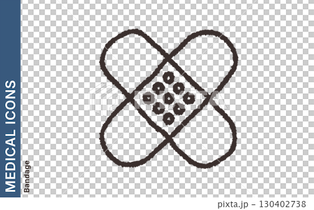 包帯のシンプルな医療アイコン 130402738