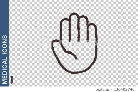Hand simple icon 130402746