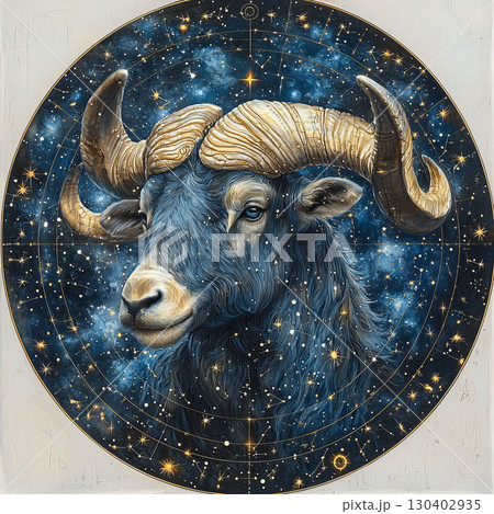 Taurus zodiac constellation, astrology, astronomy. AI generated 130402935