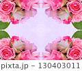 ピンクカラーのバラ花柄イメージ素材 130403011