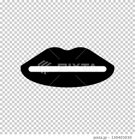 簡單的嘴唇圖示插圖 130403030