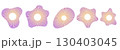 Set of concentric ripple circle icons with broken lines. Abstract soundwave radar symbols, echo vibration elements, circular audio pictograms for technology and music themes. 130403045