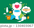 World Toilet Day Vector Illustration on November 19 featuring Toilet, Earth, and Bathroom Hygiene Equipment for Awareness in a Flat Background 130403067