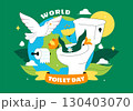 World Toilet Day Vector Illustration on November 19 featuring Toilet, Earth, and Bathroom Hygiene Equipment for Awareness in a Flat Background 130403070