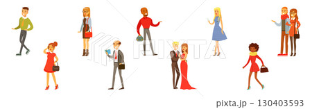 People Character Passenger Moving Enjoy Their Trip Vector Set People Character Passenger Moving Enjoy Their Trip Vector Set 130403593