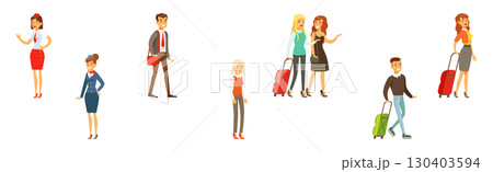 People Character Passenger Moving Enjoy Their Trip Vector Set People Character Passenger Moving Enjoy Their Trip Vector Set 130403594