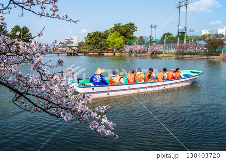 九華公園の桜・桑名城お堀めぐり《三重県 桑名市》 130403720