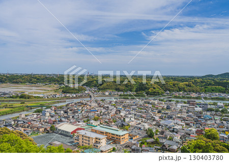 浜松市の細江公園から見た街並みと都田川(静岡県) 浜松市の細江公園から見た街並みと都田川(静岡県) 130403780