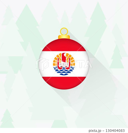 French Polynesia National Flag Christmas Decoration. 130404083