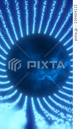 Blue energy field with radial glowing streams emanating from a dark circular core, resembling a data tunnel Blue energy field with radial glowing streams emanating from a dark circular core, resembling a data tunnel 130404115