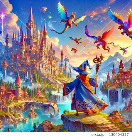 魔法使いが活躍するファンタジーの世界{24} 魔法使いが活躍するファンタジーの世界{24} 130404337