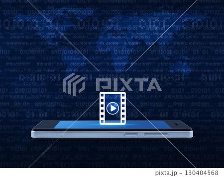 Business movie online concept, Elements of this image furnished by NASA 130404568