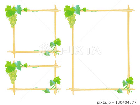 水彩タッチのぶどうイラストフレーム 水彩タッチのぶどうイラストフレーム 130404577