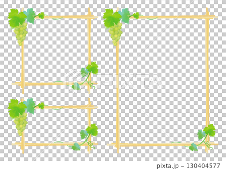 水彩タッチのぶどうイラストフレーム 水彩タッチのぶどうイラストフレーム 130404577