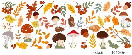 Autumn forest collection graphics elements 130404605