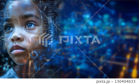 若い世代とテクノロジーがつながる象徴的イメージ 若い世代とテクノロジーがつながる象徴的イメージ 130404633