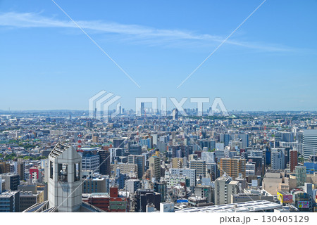 川崎市役所スカイデッキから見た横浜方面の風景【神奈川県川崎市】 130405129