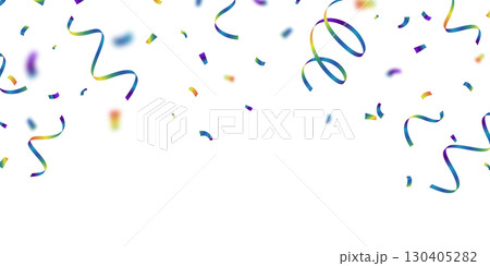 confetti background Stunning colors that zigzag down for the celebration. Festive decoration vector illustration 130405282