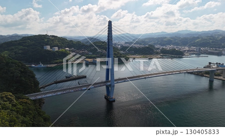 島根県浜田市浜田漁港【浜田マリン大橋】撮影2025年8月_ドローン空撮_HAMARIN_No12 130405833