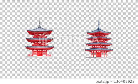 Traditional Chinese temple architecture isolated on white background. Traditional Chinese temple architecture isolated on white background. 130405928