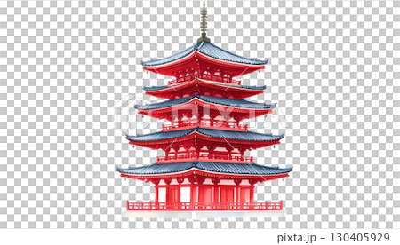 Traditional Chinese temple architecture isolated on white background. Traditional Chinese temple architecture isolated on white background. 130405929