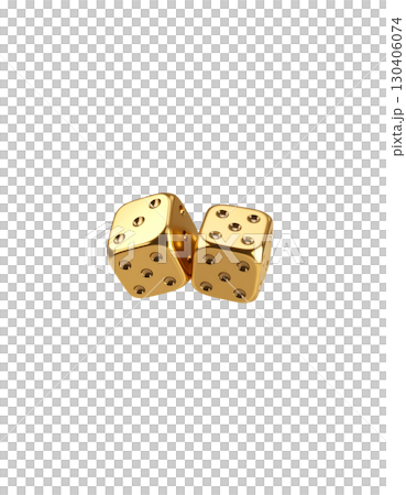 Golden and red and white dice, casino dice isolated on white background for game of luck and fortune. Golden and red and white dice, casino dice isolated on white background for game of luck and fortune. 130406074