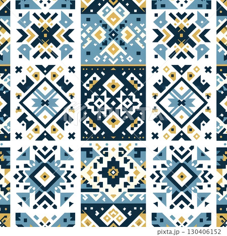 Seamless pattern for textile with modern Ukrainian vyshyvanka design Seamless pattern for textile with modern Ukrainian vyshyvanka design 130406152