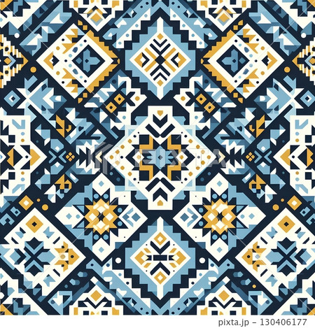 Seamless pattern for textile with modern Ukrainian vyshyvanka design Seamless pattern for textile with modern Ukrainian vyshyvanka design 130406177
