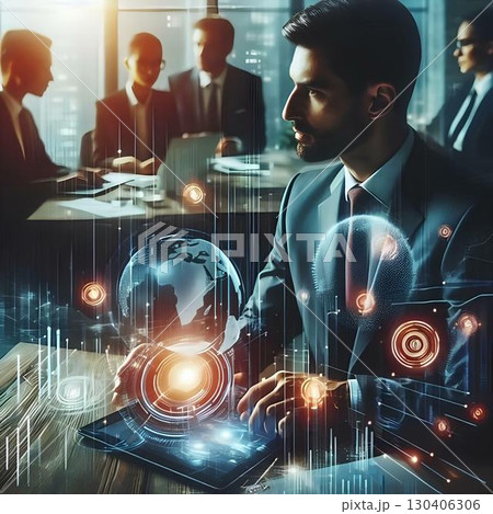 representation of an office meeting 130406306