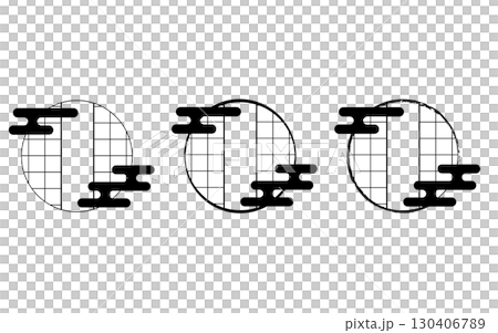 日式雲紋障子框組。 （日式窗框） 130406789