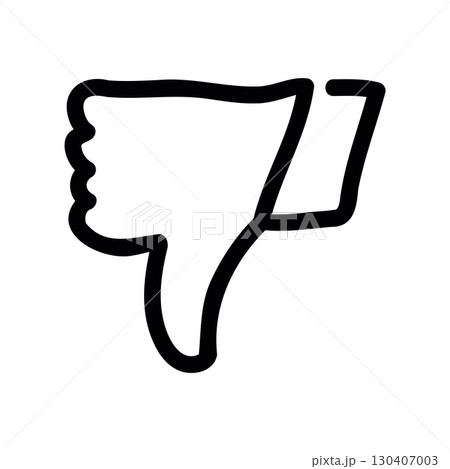 Simple black vector icon with a theme dislikes Simple black vector icon with a theme dislikes 130407003