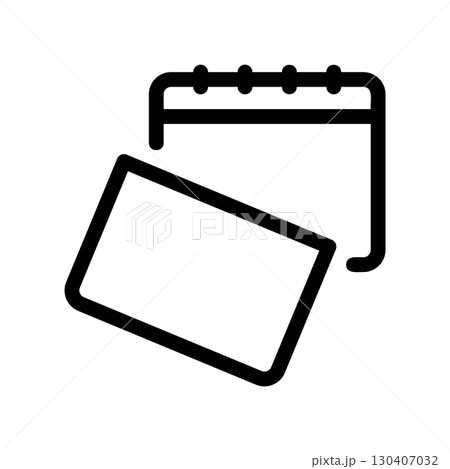 Simple black vector icon with a theme notepad Simple black vector icon with a theme notepad 130407032