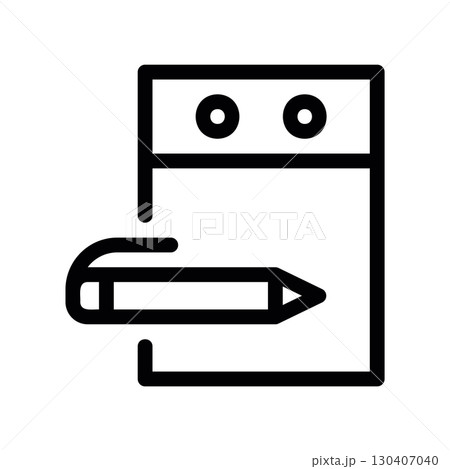 Simple black vector icon with a theme diaryのイラスト素材 [130407040] - PIXTA