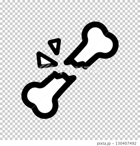 Broken bone icon illustration 130407492