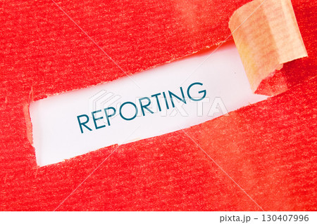 Concept word REPORTING. Checklist business performance monitoring concept Concept word REPORTING. Checklist business performance monitoring concept 130407996