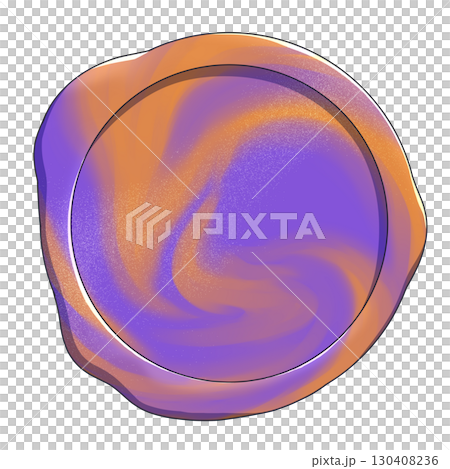 Marble glitter sealing stamp material orange and purple 130408236