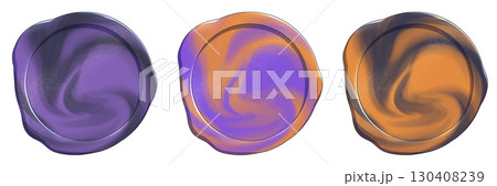 マーブルなシーリングスタンプハロウィンカラーセット 130408239