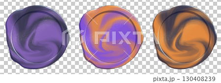 マーブルなシーリングスタンプハロウィンカラーセット 130408239