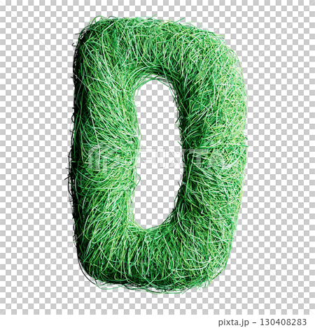 Eco Letter D Made of Green Grass Lines Eco Letter D Made of Green Grass Lines 130408283