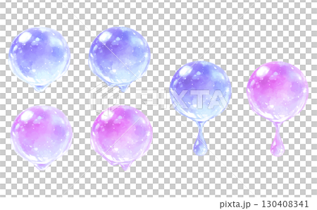 滴水的水彩插圖_藍色,紫色 滴水的水彩插圖_藍色,紫色 130408341