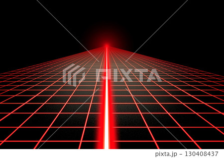 赤いネオンの光線の抽象背景 130408437