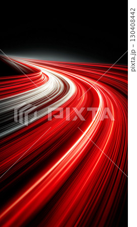 赤いネオンの光線の抽象背景 赤いネオンの光線の抽象背景 130408442