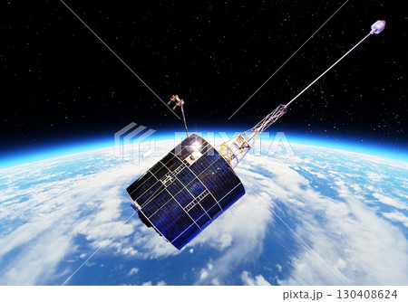 Military space navigation-communications satellite Military space navigation-communications satellite 130408624