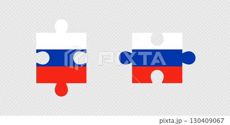 Puzzle Pieces with Russia Flag. Puzzle Pieces with Russia Flag. 130409067