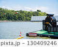晴れの青空と三国競艇場イメージ｜スタートイメージ｜ボートレース場イメージ｜福井県堺市 130409246