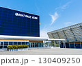 晴れの青空と三国競艇場外観イメージ｜ボートレース場イメージ｜福井県堺市 130409250